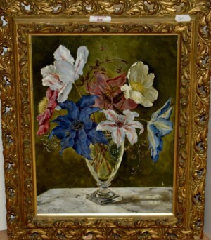 Flowers in a Glass Vase